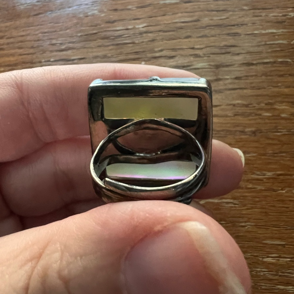 Aurora Borealis Stone Adjustable Ring - image 3